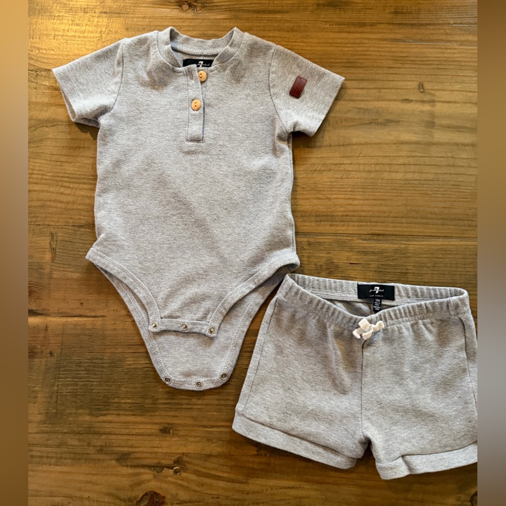 7 For All Mankind Gray Kids Matching Set